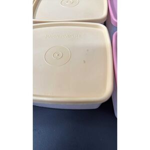 Lot of 6 Tupperware Freezer Square Rounds Containers # 310 & 311 With Lids